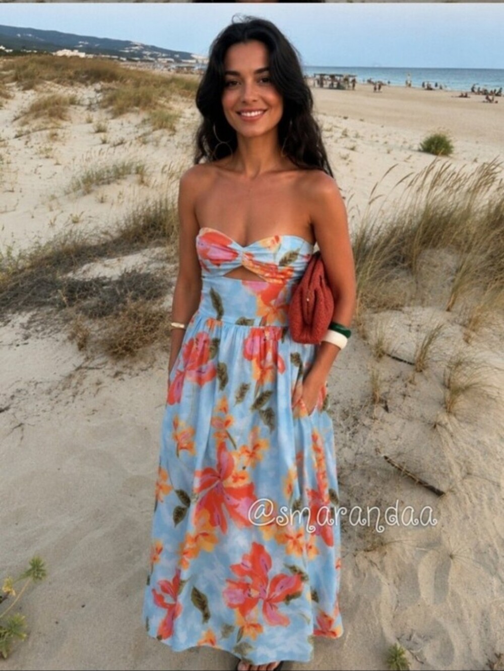 Zara Cotton Floral Poplin Midi Dress NWT Size S